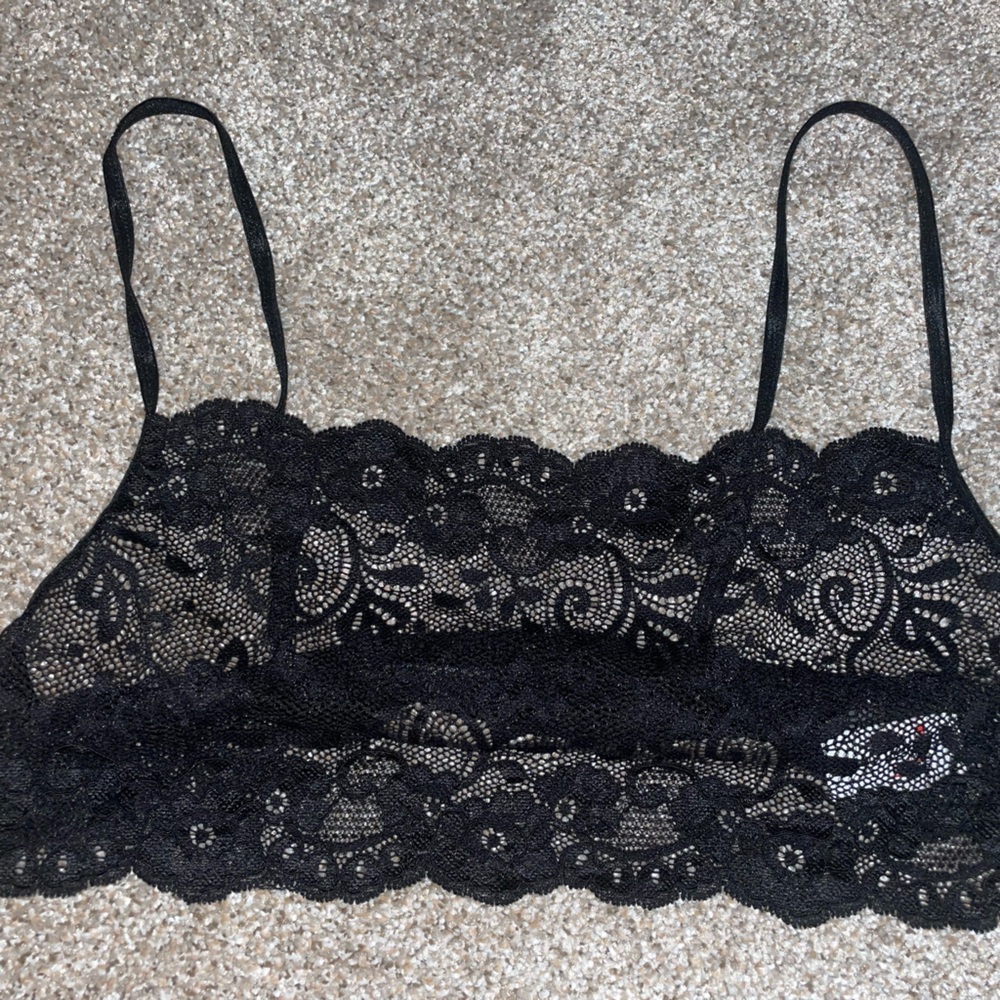 Worn once black lace bra size medium